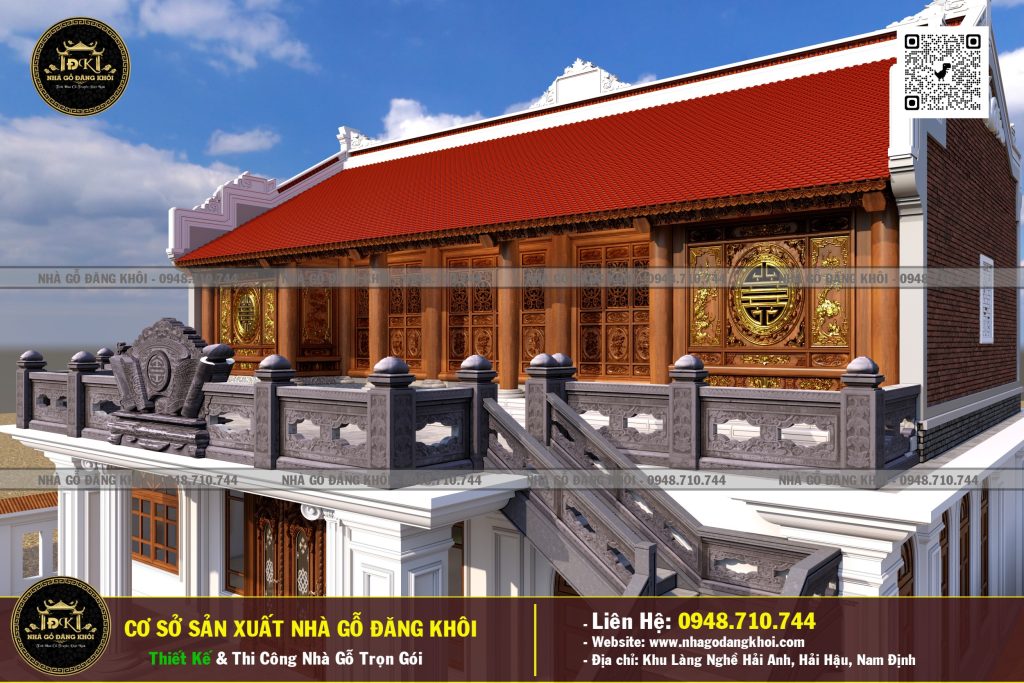 Nhà Gỗ 5 Gian 2 Tầng Căm Xe Lào – Nhà Gỗ Đăng Khôi!