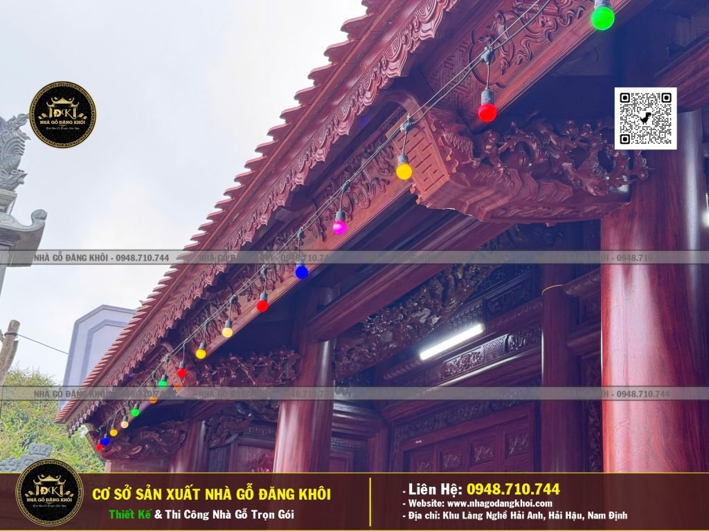 Nhà Gỗ 3 Gian 1 Hậu Cung ,Từ Đường Họ Phan Làng Nguyễn Thái Bình