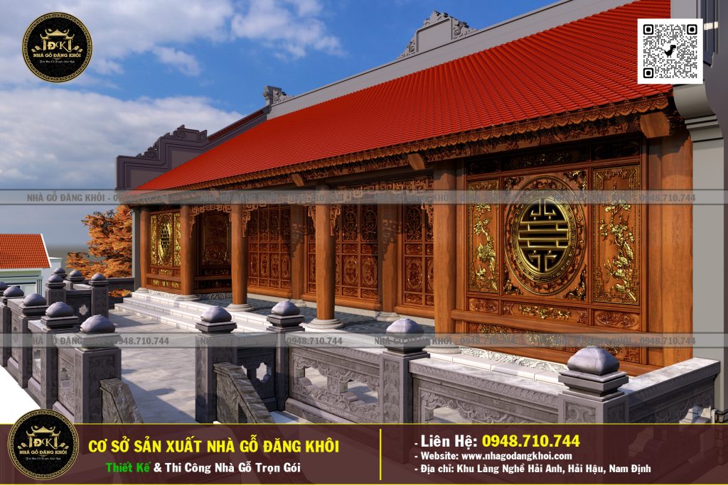 Nhà Gỗ 5 Gian 2 Tầng Căm Xe Lào – Nhà Gỗ Đăng Khôi!