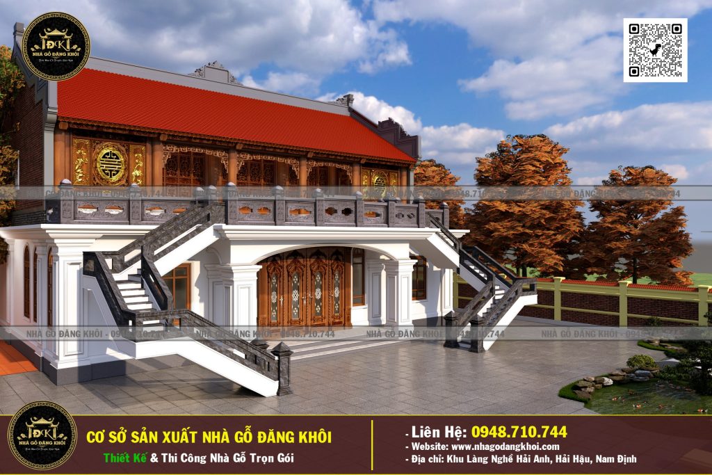 Nhà Gỗ 5 Gian 2 Tầng Lim Nam Phi – Nhà Gỗ Đăng Khôi