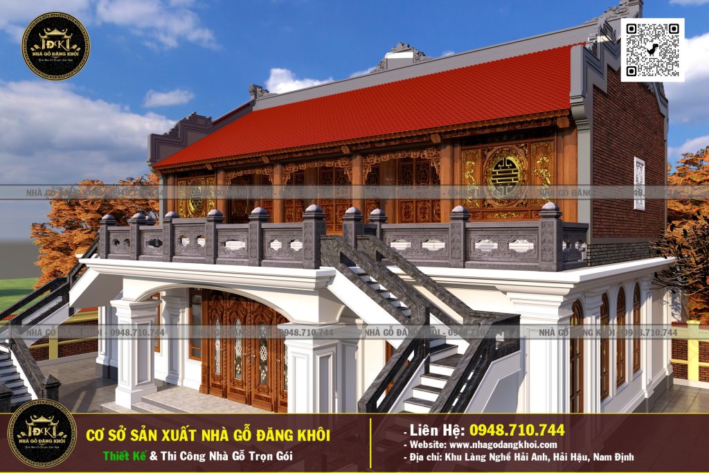 Nhà Gỗ 5 Gian 2 Tầng Lim Nam Phi – Nhà Gỗ Đăng Khôi