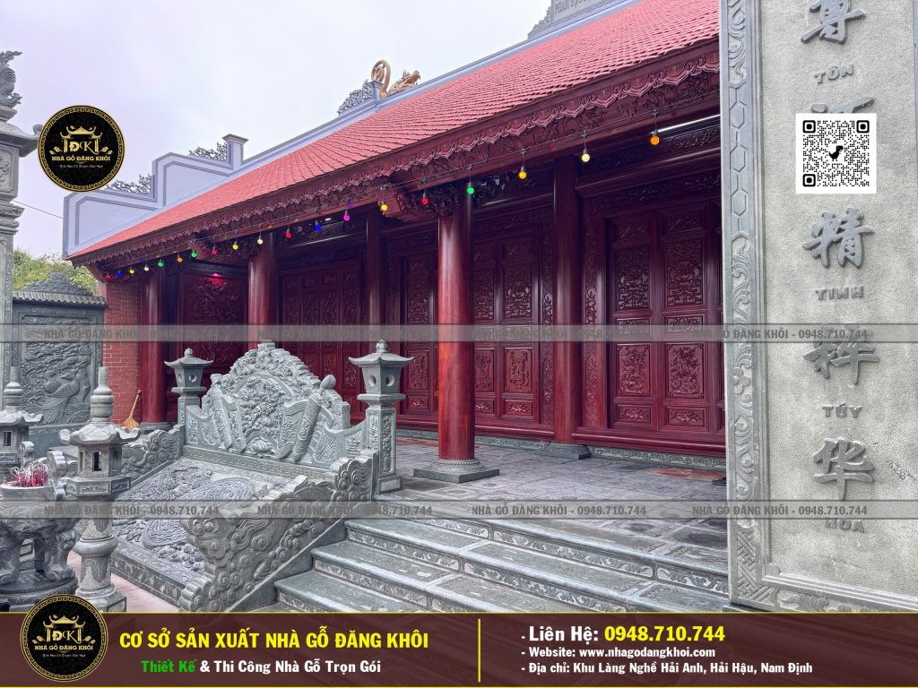 Nhà Gỗ 3 Gian 1 Hậu Cung ,Từ Đường Họ Phan Làng Nguyễn Thái Bình
