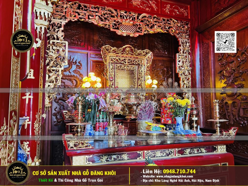 Nội Thất Nhà Gỗ 3 Gian Lim Họ Nguyễn – Nhà Gỗ Đăng Khôi