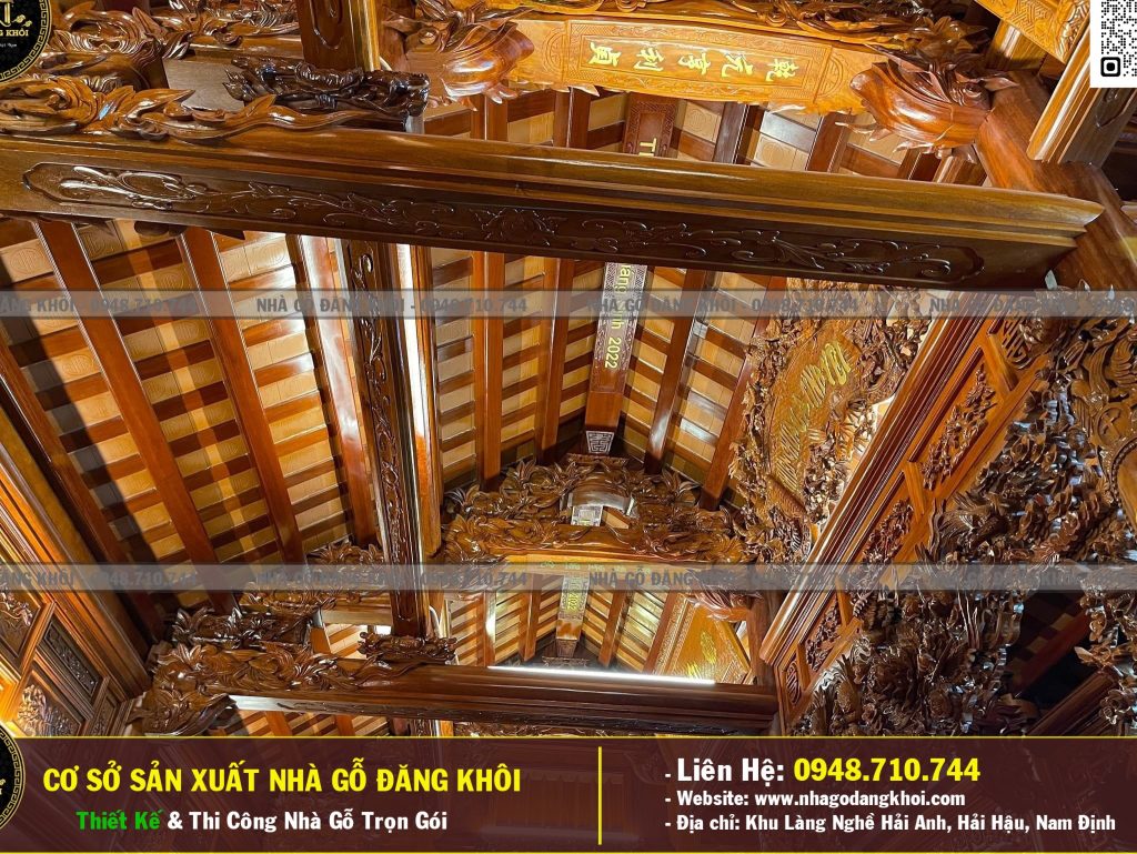 Nội Thất Nhà Gỗ 5 Gian Lim Nam Phi Nam Định – Nhà Gỗ Đăng Khôi