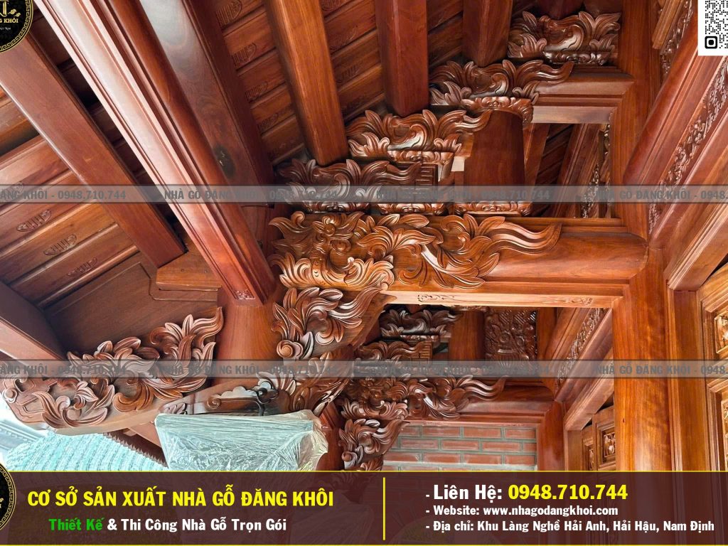 Thi Công Nhà Gỗ 3 Gian Lim Lam Phi Tại Thanh Hóa – Nhà Gỗ Đăng Khôi
