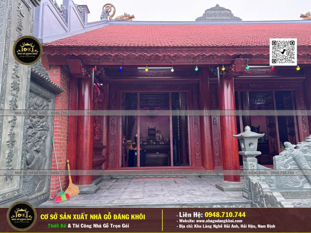Nhà Gỗ 3 Gian 1 Hậu Cung ,Từ Đường Họ Phan Làng Nguyễn Thái Bình