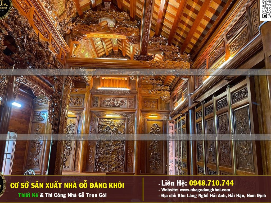 Nội Thất Nhà Gỗ 3 Gian Nhà Gỗ Đăng Khôi Thi Công Tại Hà Nội