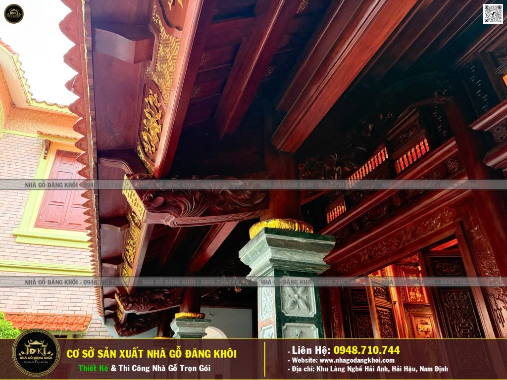 Nội Thất Nhà Gỗ 3 Gian Lim Nam Phi Thi Công Tại Thường Tín, Hà Nội!