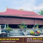 Thi Công Nhà Gỗ 3 Gian Mái Đao Gỗ Mun Đuôi Công