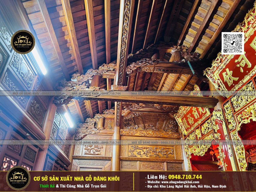 Nội Thất Nhà Gỗ 3 Gian Lim Họ Nguyễn – Nhà Gỗ Đăng Khôi