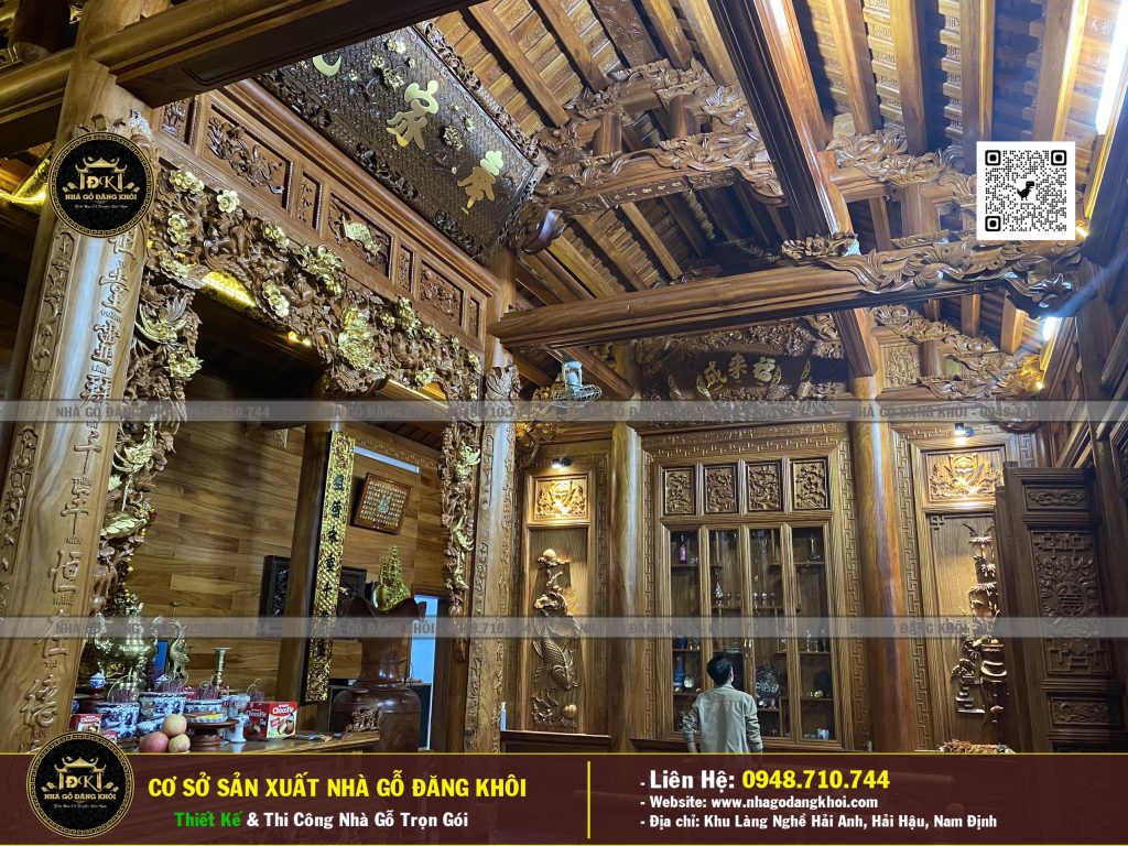 Nội Thất Nhà Gỗ 3 Gian Lim Nam Phi – Nhà Gỗ Đăng Khôi
