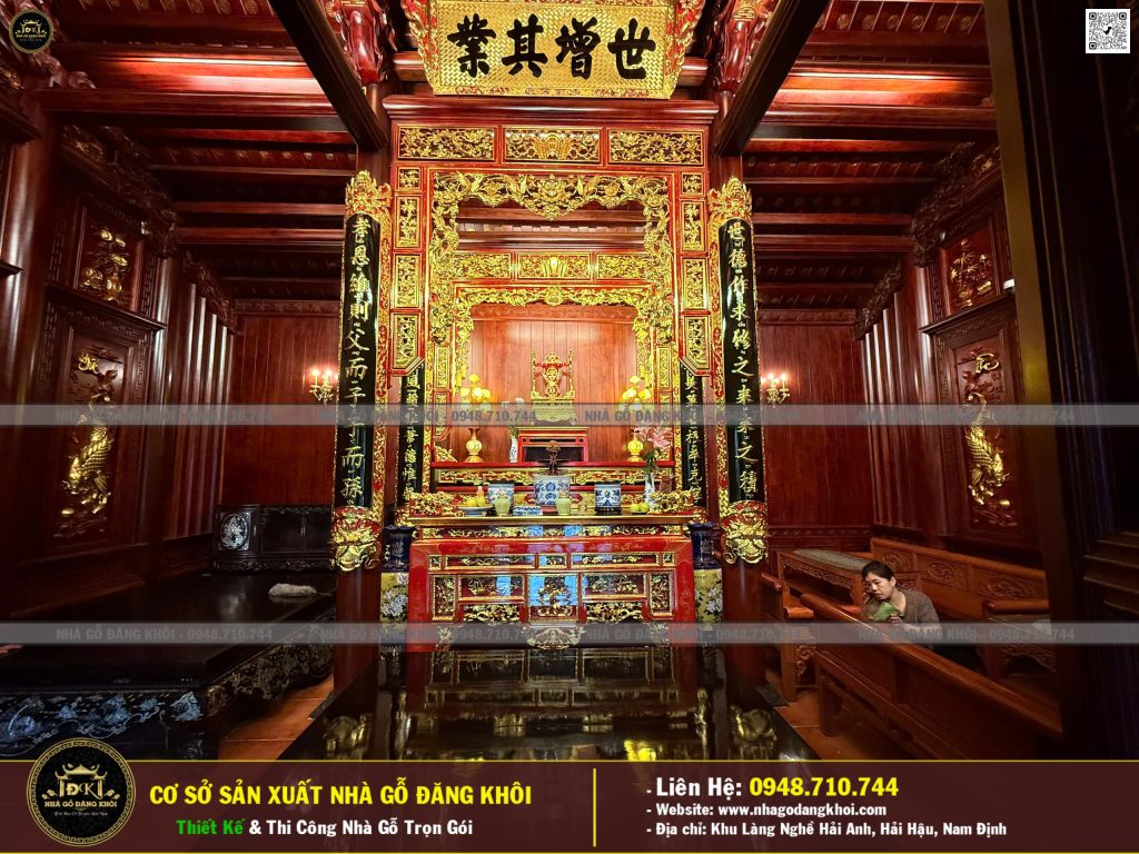 Nội Thất Nhà Gỗ 3 Gian Lim Nam Phi Thi Công Tại Thường Tín, Hà Nội!