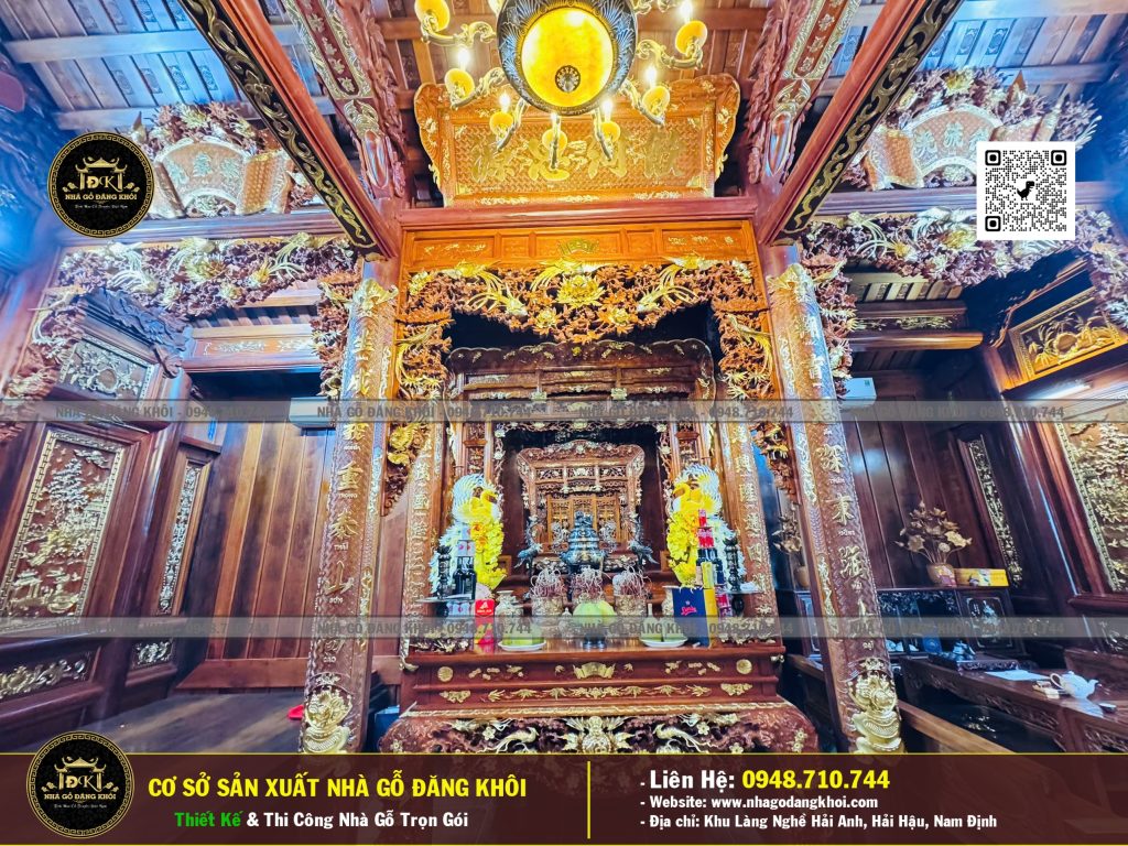 Nội Thất Nhà Gỗ 3 Gian Căm Xe Lào – Nhà Gỗ Đăng Khôi