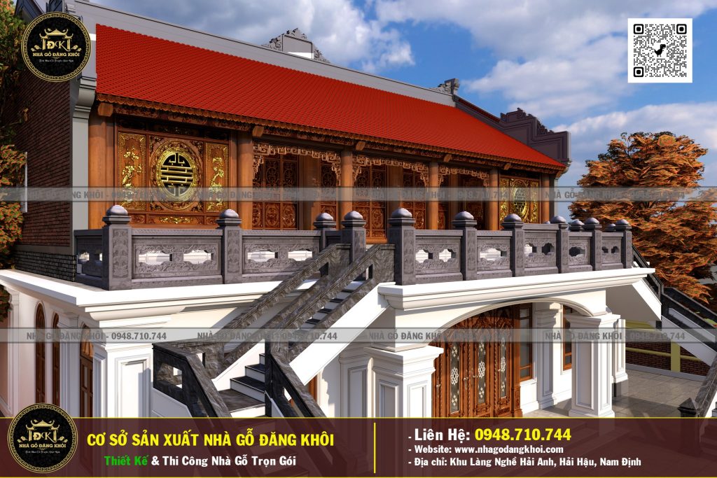 Nhà Gỗ 5 Gian 2 Tầng Lim Nam Phi – Nhà Gỗ Đăng Khôi
