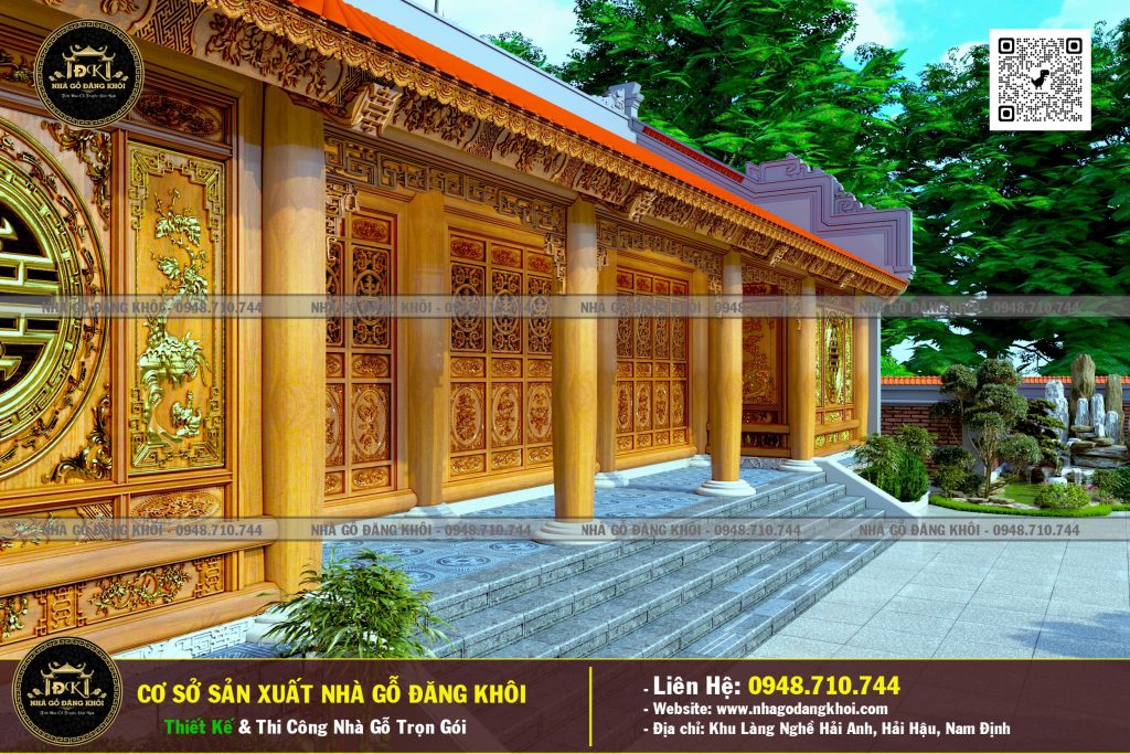 Nhà Gỗ 5 Gian Lim Nam Phi Tại Vụ Bản – Nhà Gỗ Đăng Khôi