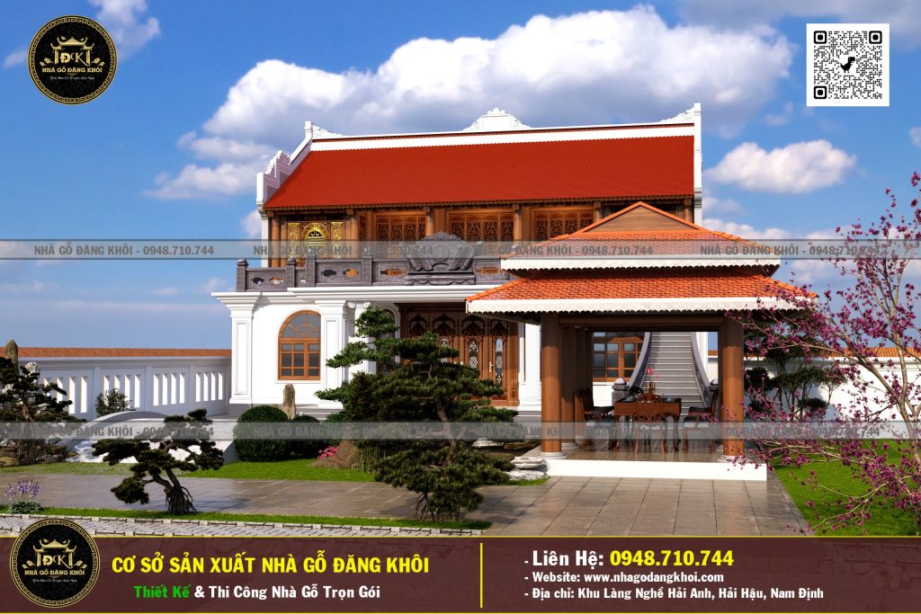 Nhà Gỗ 5 Gian 2 Tầng Căm Xe Lào – Nhà Gỗ Đăng Khôi!