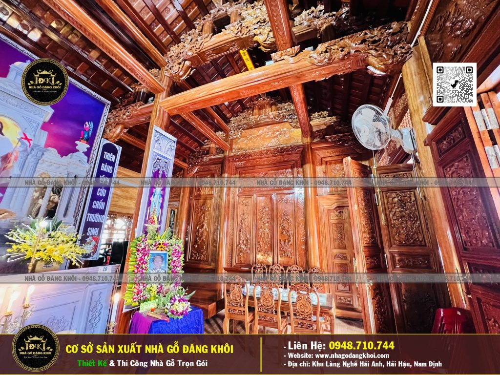 Nội Thất Nhà Gỗ 5 Gian Lim Nam Phi – Nhà Gỗ Đăng Khôi