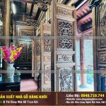 Nội Thất Nhà Gỗ 3 Gian 4 Mái Đao Gỗ Mun Đuôi Công Tại Bình Dương !