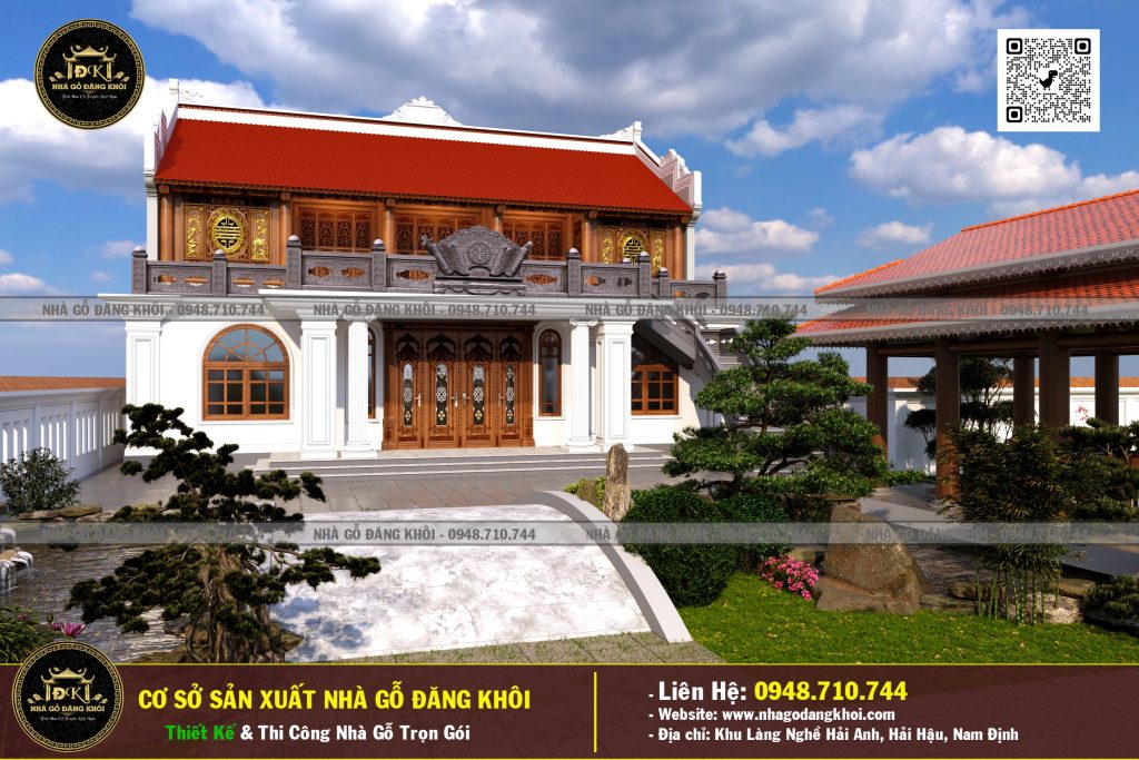 Nhà Gỗ 5 Gian 2 Tầng Căm Xe Lào – Nhà Gỗ Đăng Khôi!