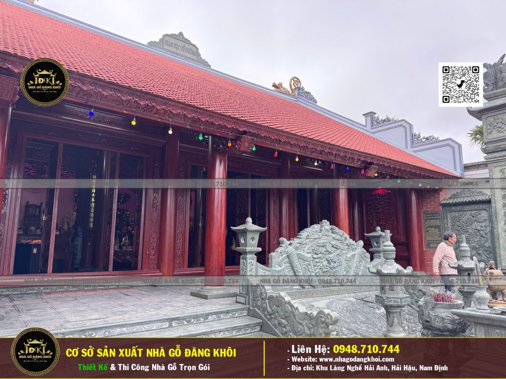 Nhà Gỗ 3 Gian 1 Hậu Cung ,Từ Đường Họ Phan Làng Nguyễn Thái Bình