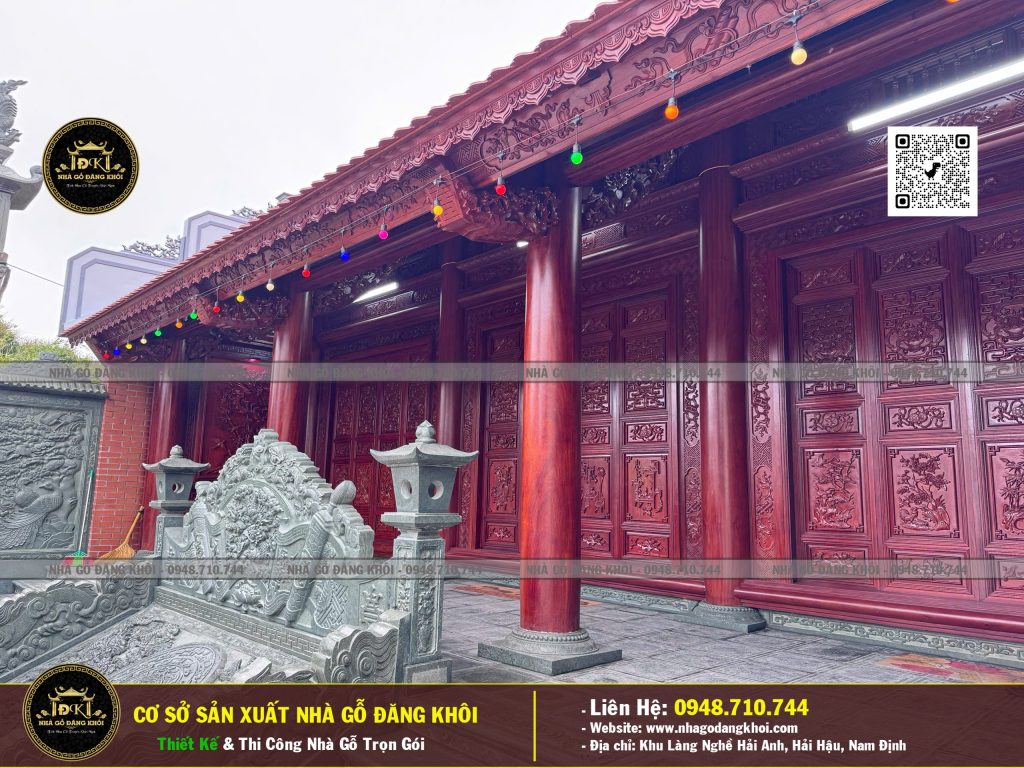 Nhà Gỗ 3 Gian 1 Hậu Cung ,Từ Đường Họ Phan Làng Nguyễn Thái Bình