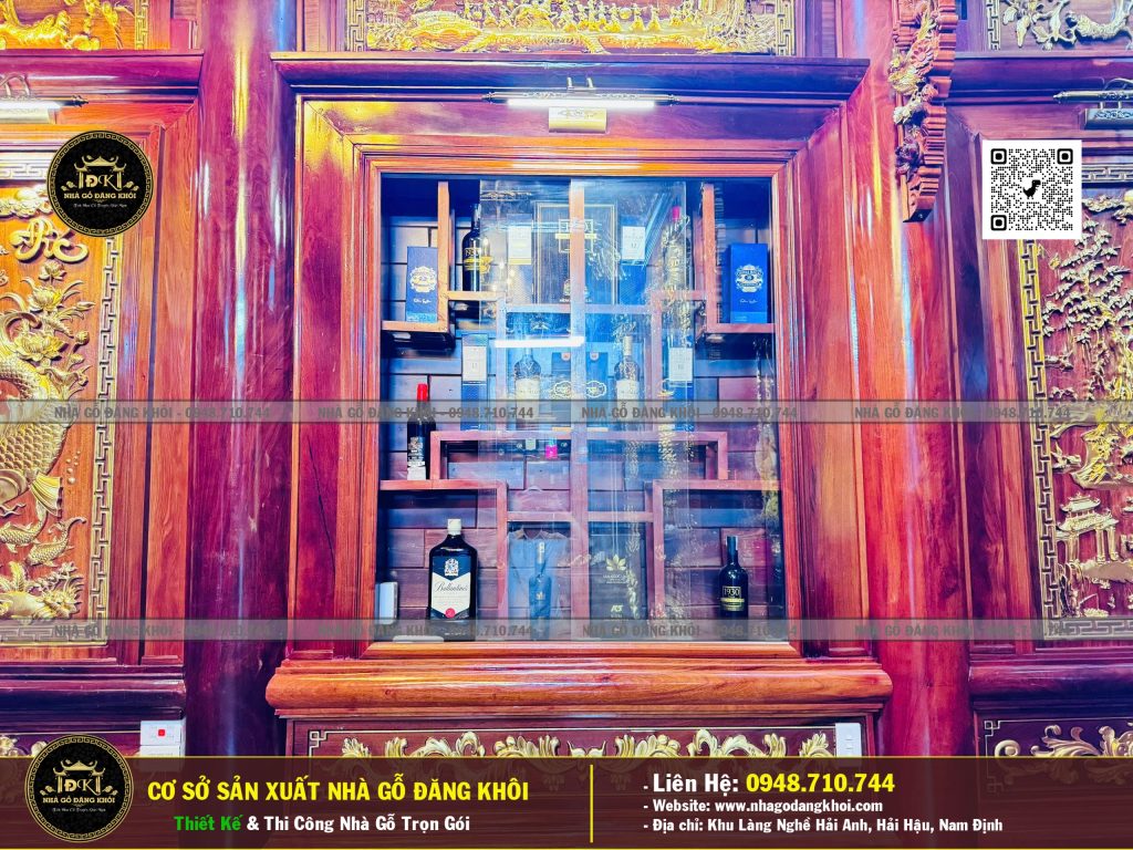 Nội Thất Nhà Gỗ 3 Gian Căm Xe Lào – Nhà Gỗ Đăng Khôi