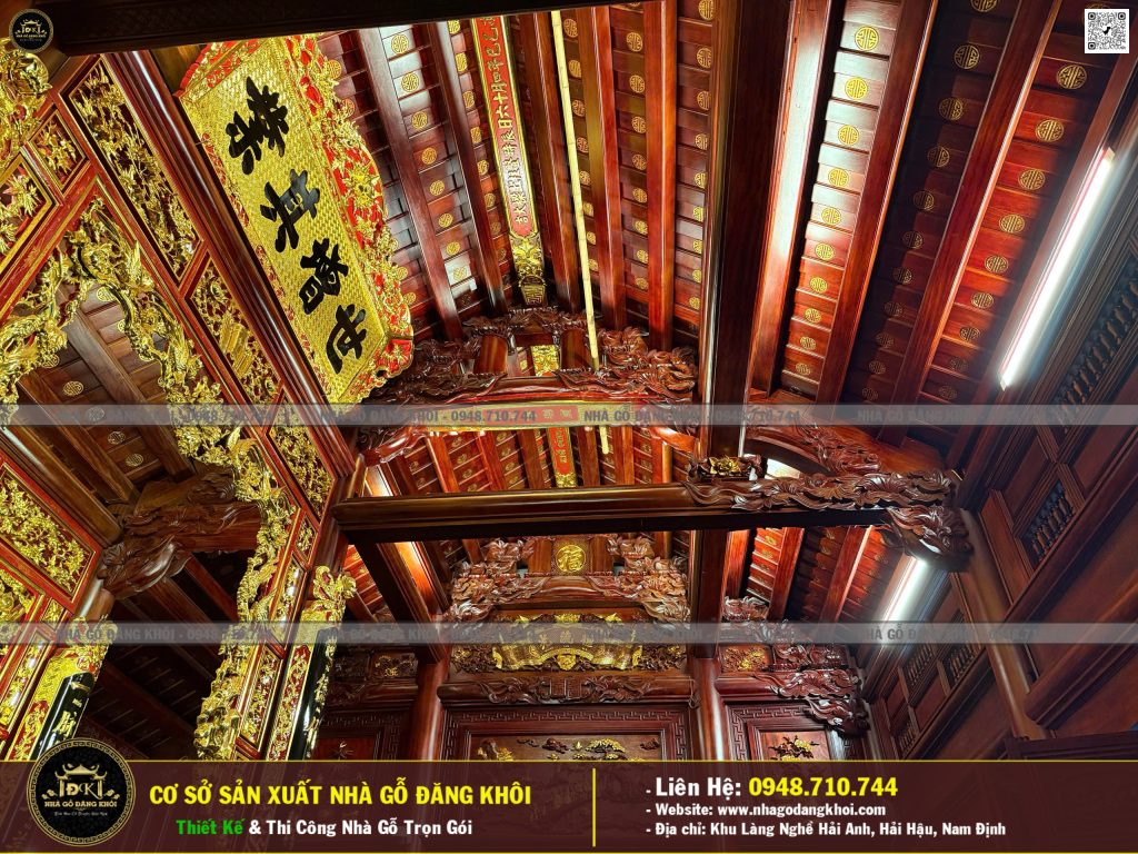 Nội Thất Nhà Gỗ 3 Gian Lim Nam Phi Thi Công Tại Thường Tín, Hà Nội!