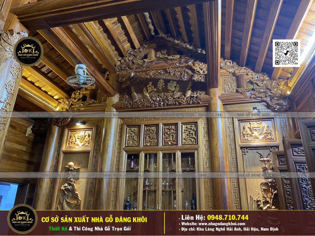 Nội Thất Nhà Gỗ 3 Gian Lim Nam Phi – Nhà Gỗ Đăng Khôi