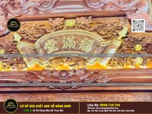 Nội Thất Nhà Gỗ 3 Gian Lim Nam Phi Tại Hải Hậu- Nhà Gỗ Đăng Khôi