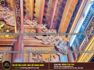 Nội Thất Nhà Gỗ 3 Gian Lim Nam Phi Tại Hải Hậu- Nhà Gỗ Đăng Khôi