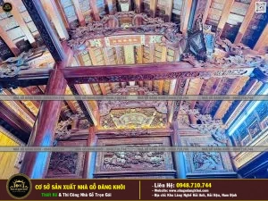 Nội Thất Nhà Gỗ 3 Gian Lim Nam Phi Tại Hải Hậu- Nhà Gỗ Đăng Khôi