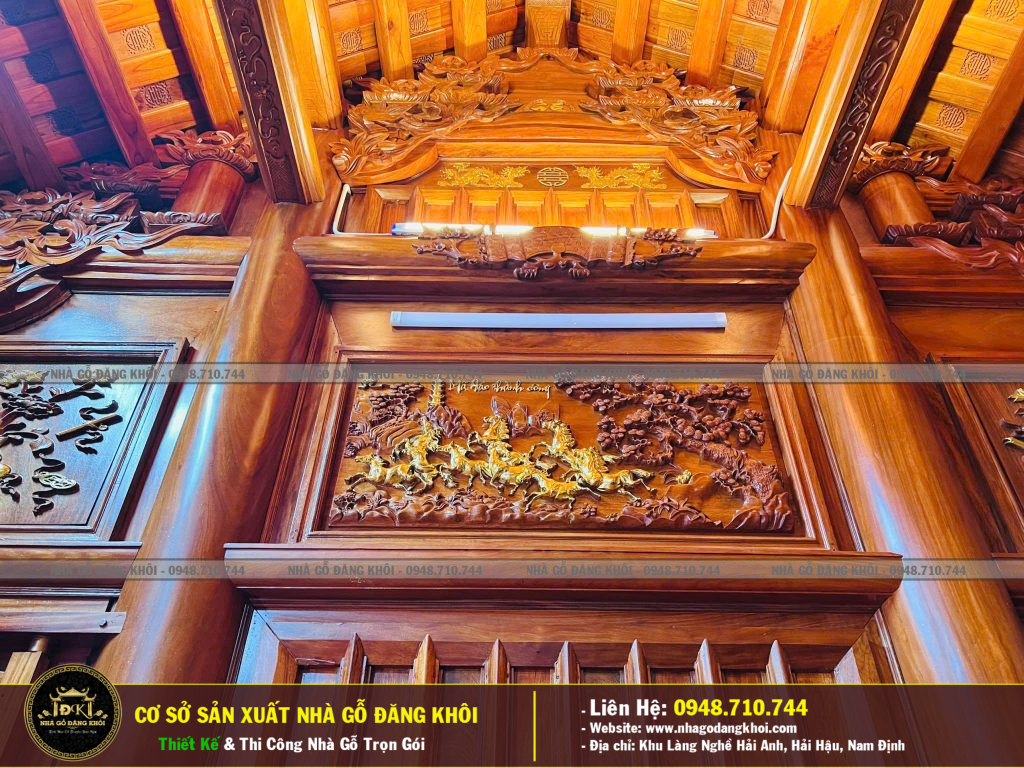 Nội Thất Nhà Gỗ  5 Gian Lim Nam PHI Thi Công Tại Hải Hậu -Nhà Gỗ Đăng Khôi