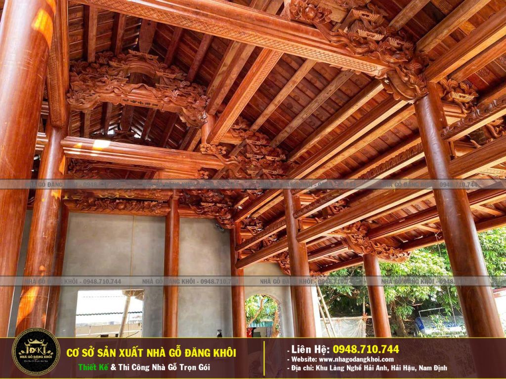 Nhà Gỗ 3 Gian Thi Công Và Lắp Dụng Tại Hà Nam -Nhà Gỗ Đăng Khôi