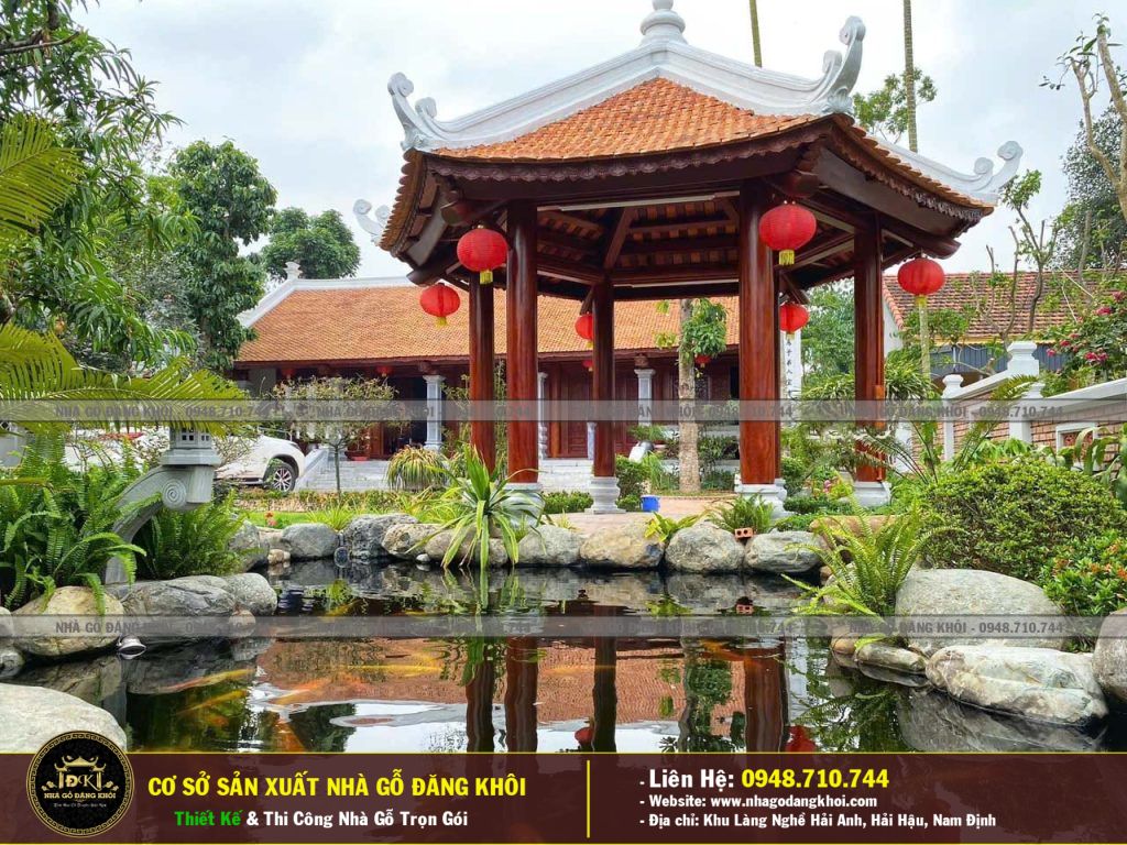 Khuân Viên  Nhà Gỗ 5 Gian Lim Lam Phi Hiên Thông Tại Bắc Giang – Nhà Gỗ Đăng Khôi