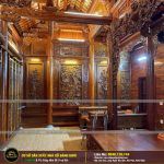 NỘI THẤT NHÀ GỖ 3 GIAN LIM NAM PHI -NHÀ GỖ ĐĂNG KHÔI