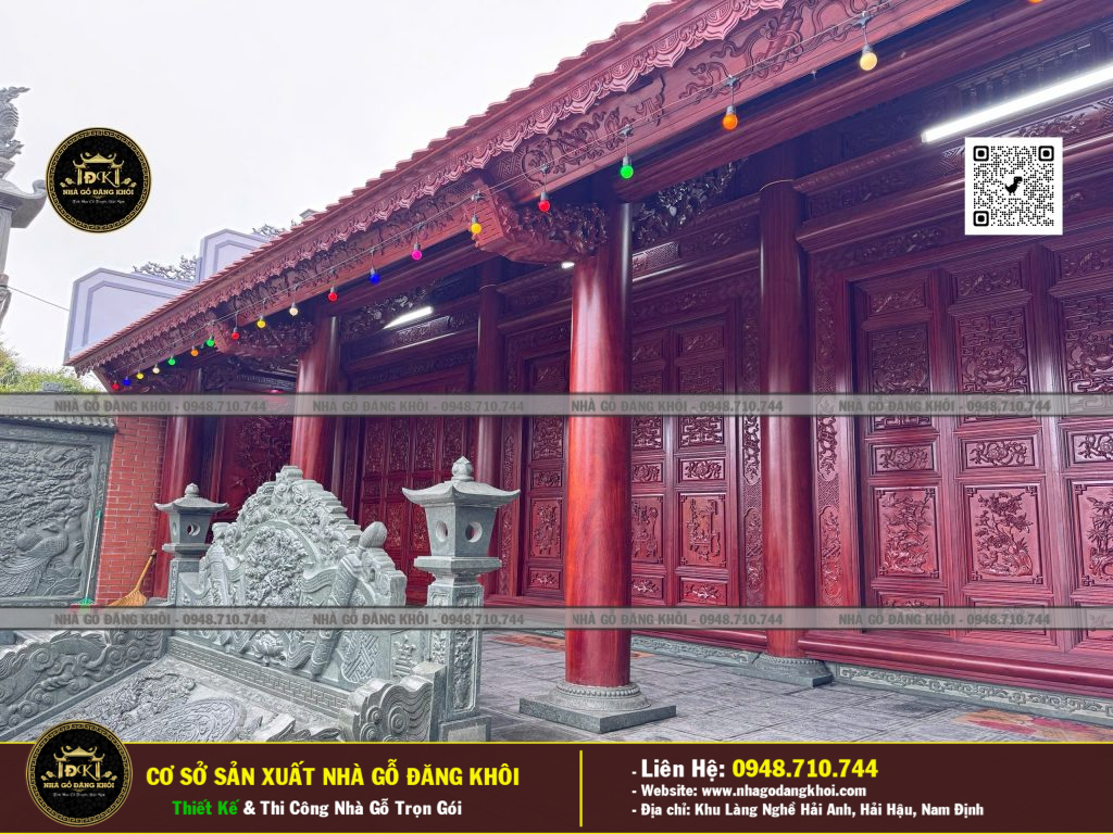Nhà Gỗ 3 Gian 1 Hậu Cung ,Từ Đường Họ Phan Làng Nguyễn Thái Bình