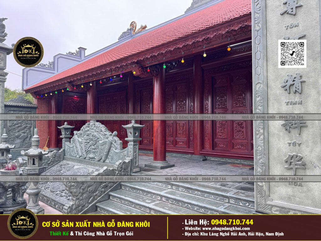 Nhà Gỗ 3 Gian 1 Hậu Cung ,Từ Đường Họ Phan Làng Nguyễn Thái Bình
