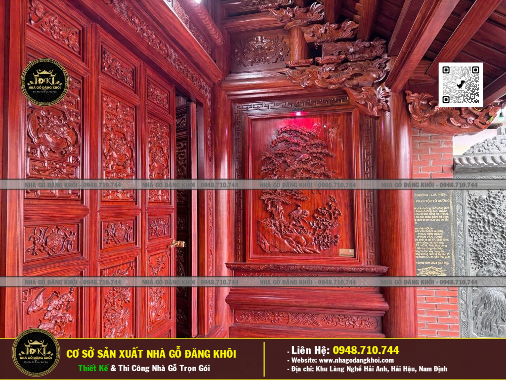 Nhà Gỗ 3 Gian 1 Hậu Cung ,Từ Đường Họ Phan Làng Nguyễn Thái Bình