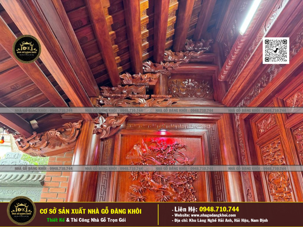 Nhà Gỗ 3 Gian 1 Hậu Cung ,Từ Đường Họ Phan Làng Nguyễn Thái Bình