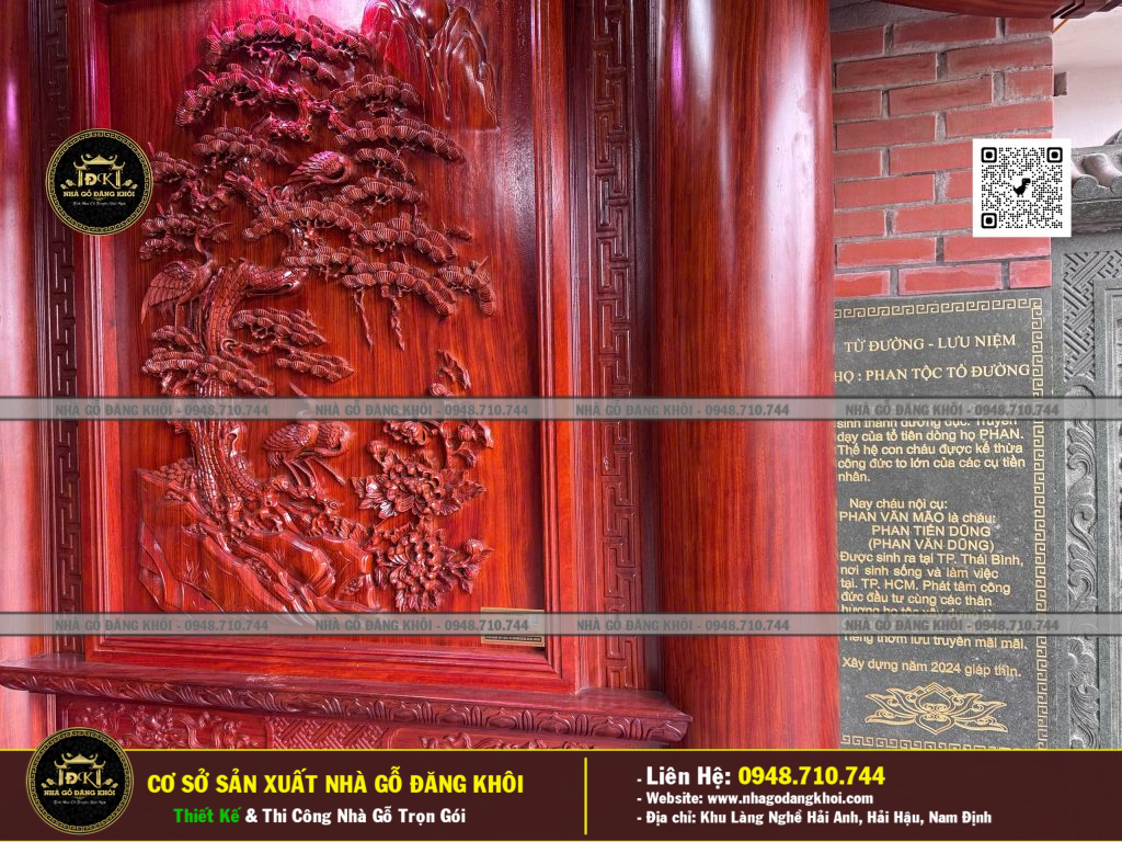 Nhà Gỗ 3 Gian 1 Hậu Cung ,Từ Đường Họ Phan Làng Nguyễn Thái Bình