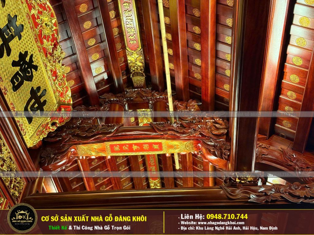Nội Thất Nhà Gỗ 3 Gian Lim Nam Phi Thi Công Tại Thường Tín, Hà Nội!