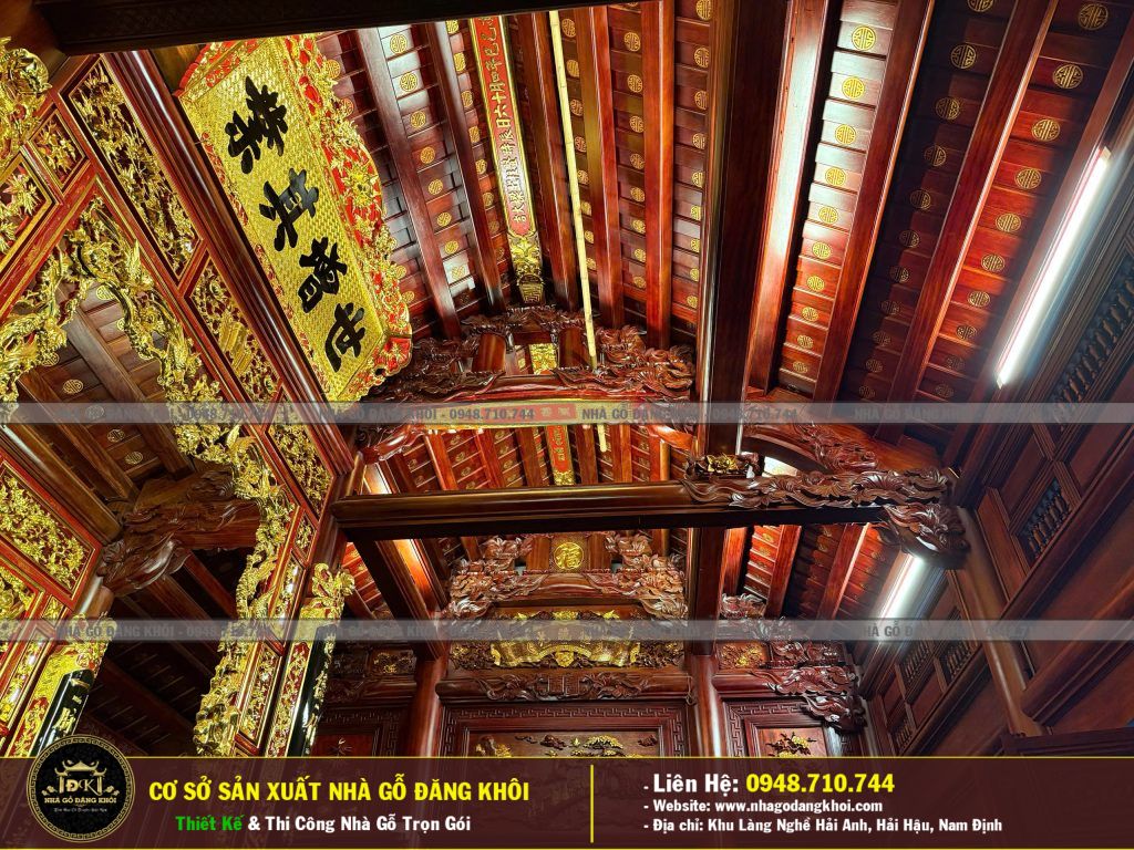 Nội Thất Nhà Gỗ 3 Gian Lim Nam Phi Thi Công Tại Thường Tín, Hà Nội!