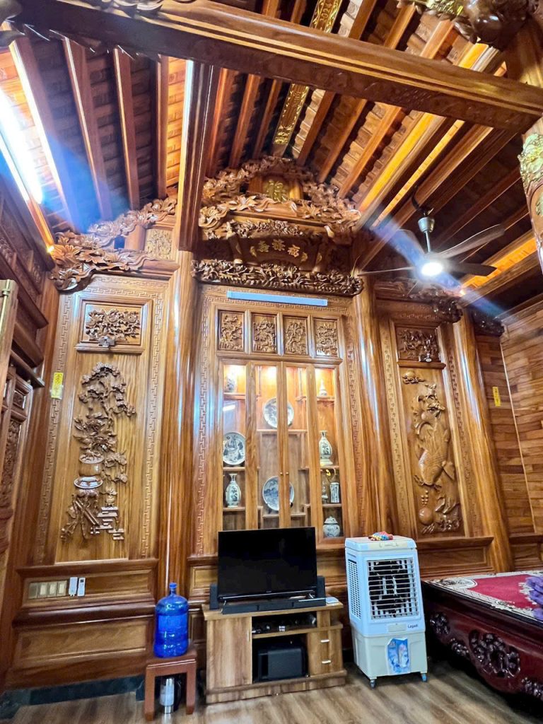 Nội Thất Nhà Gỗ 3 Gian Lim Nam Phi – Thi Công Tại Hải Phòng