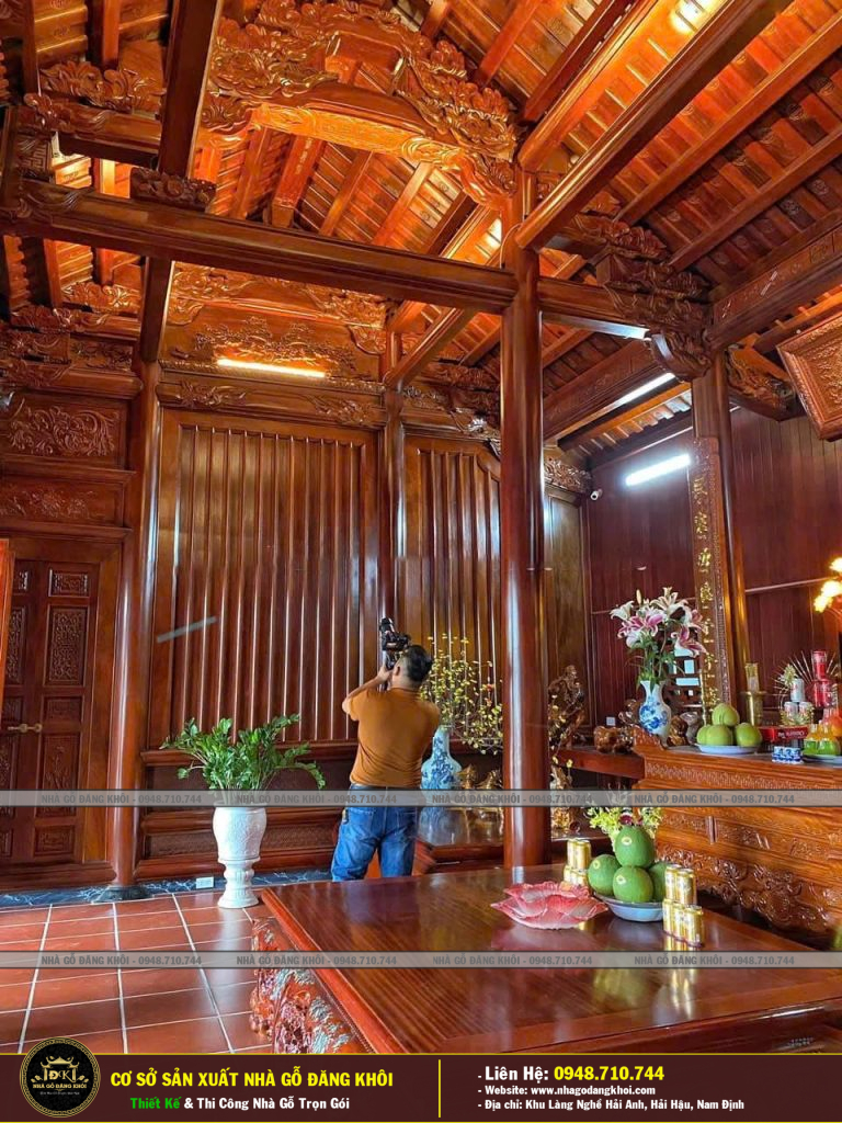 NHÀ GỖ 3 GIAN LIM LAM PHI TẠI HÀ NAM -NHÀ GỖ ĐĂNG KHÔI