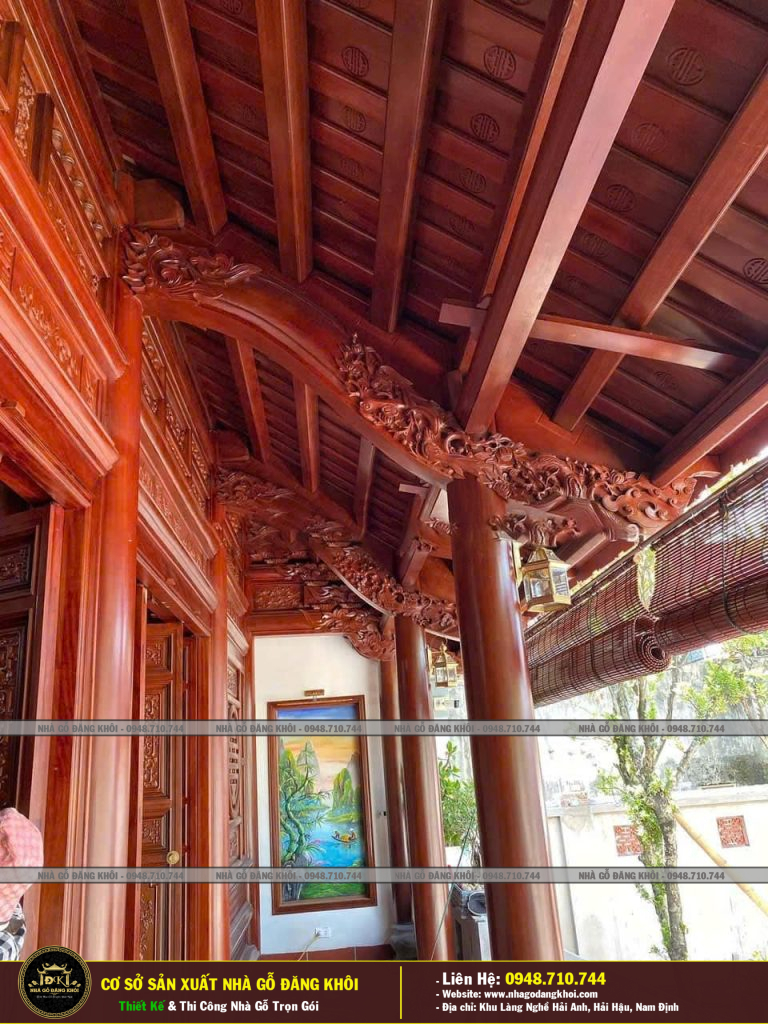 NHÀ GỖ 3 GIAN LIM LAM PHI TẠI HÀ NAM -NHÀ GỖ ĐĂNG KHÔI