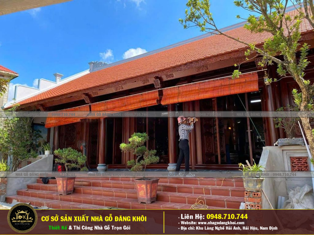 NHÀ GỖ 3 GIAN LIM LAM PHI TẠI HÀ NAM -NHÀ GỖ ĐĂNG KHÔI