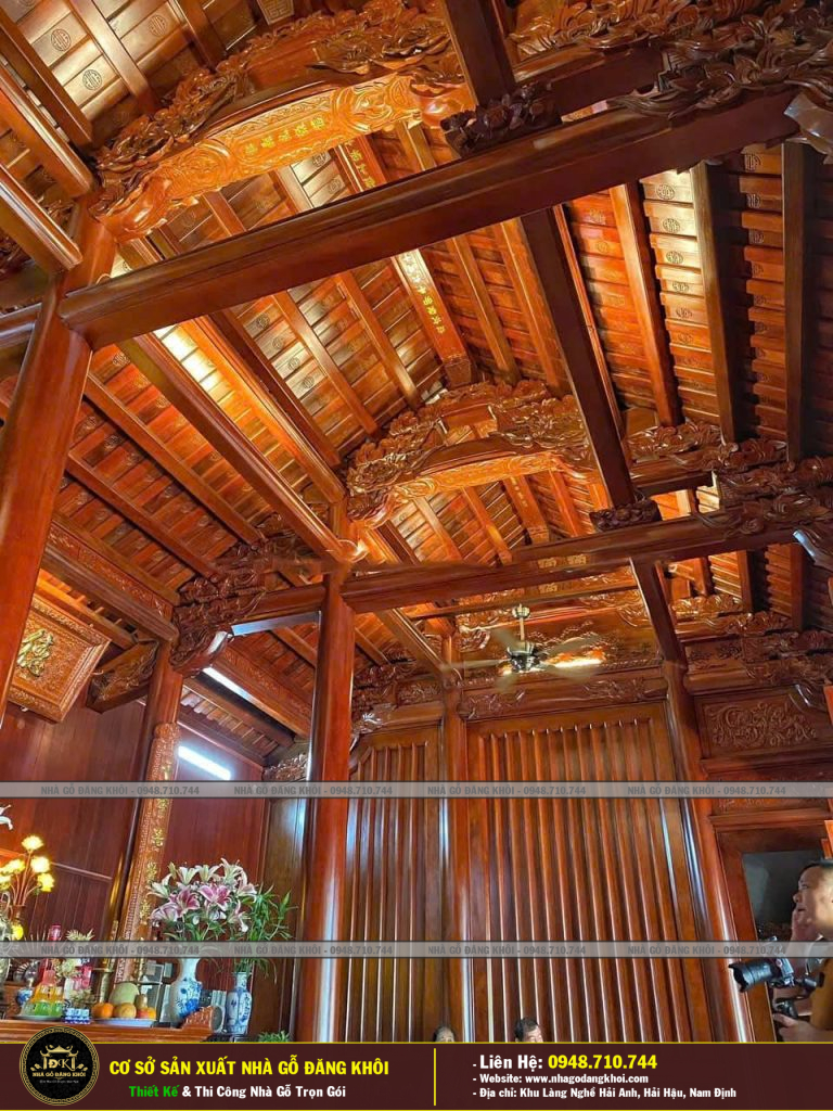NHÀ GỖ 3 GIAN LIM LAM PHI TẠI HÀ NAM -NHÀ GỖ ĐĂNG KHÔI