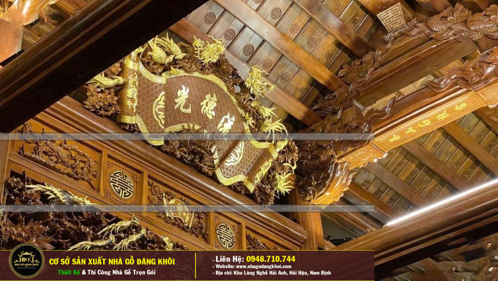 Nội Thất Nhà Gỗ 3 Gian Lim Nam Phi Tại Hưng Yên – Nhà Gỗ Đăng Khôi