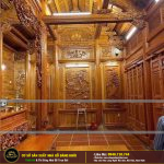 NỘI THẤT NHÀ GỖ 3 GIAN LIM NAM PHI -NHÀ GỖ ĐĂNG KHÔI