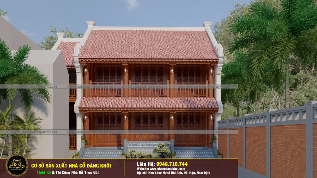 THIẾT KẾ THI CÔNG NHÀ GỖ TẦNG 2 LIM NAM PHI  TẠI THANH HÓA – NHÀ GỖ ĐĂNG KHÔI